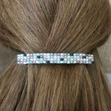 Pink And Green Tourmaline Inspired French Barrette