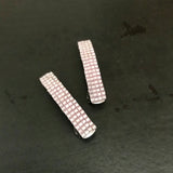 Pastel Pink MINI French Style Barrettes, 40mm, Set of Two