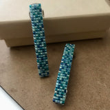 Blue Mix Small French Style Barrettes, 50mm, Ocean Blue Mix