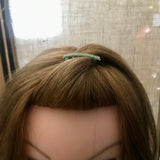 Cactus Green MINI French Style Barrettes, 40mm, Set of Two