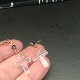 Crystal Cross Dangle Earrings