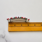 French Barrette 80mm, Christmas Themed