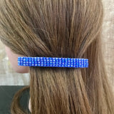 Transparent Blue Large French Barrette, 90mm