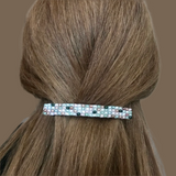 Pink And Green Tourmaline Inspired French Barrette