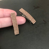 Champagne Color MINI French Style Barrettes, 40mm, Set of Two