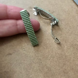 Cactus Green MINI French Style Barrettes, 40mm, Set of Two