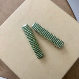Cactus Green MINI French Style Barrettes, 40mm, Set of Two