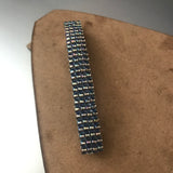 Gold Color Inside Lined Light Blue Large French Barrette, 90mm