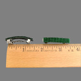 Mini Transparent Dark Green French Style Barrettes, 40mm