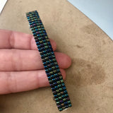 Metallic Iris Blue Large French Barrette, 90mm, Sturdy, For Long Hair, Thick Hair