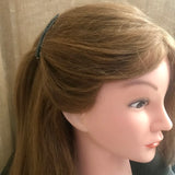 Metallic Iris Blue Medium French Barrette, 70mm