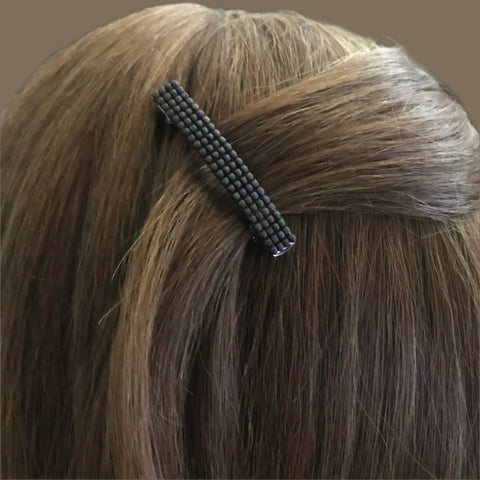 Matte Violet Iris Color Small French Style Barrettes, 50mm