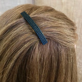 Matte Black Color Small French Style Barrettes, 60mm