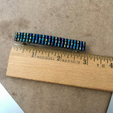 Metallic Iris Blue Medium French Barrette, 70mm