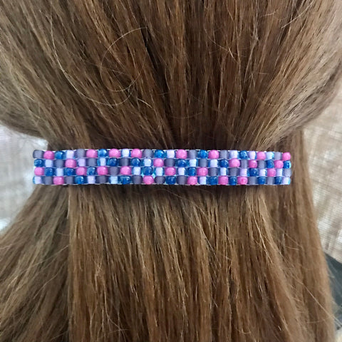 Retro Barrette, Multi Color, Large 90mm For Long Hair