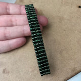 Large Pink Lined Green French Barrette, 90mm