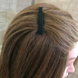 Matte Black Color Small French Style Barrettes, 60mm