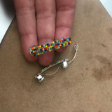 Rainbow Color Mix MINI French Style Barrettes, 40mm, Set of Two