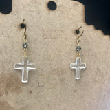 Crystal Cross Dangle Earrings