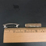 Topaz Gold Lined Color MINI French Style Barrettes, 40mm, Set of Two