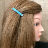 Blue Mix Small French Style Barrettes, 50mm, Ocean Blue Mix