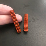 Dark Orange MINI French Style Barrettes, 40mm
