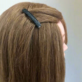 Shiny Black Color Small French Style Barrettes, 50mm