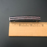 Black And Pink Striped French Barrette, Medium, 70mm