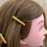 Thanksgiving Themed MINI French Barrettes, Fall Colors, 40mm