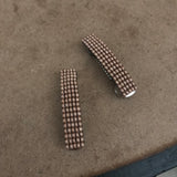 Champagne Color MINI French Style Barrettes, 40mm, Set of Two