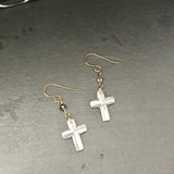 Crystal Cross Dangle Earrings