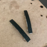 Matte Black Color Small French Style Barrettes, 60mm