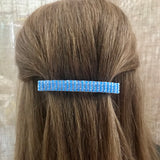 Medium Blue Large French Barrette, 90mm