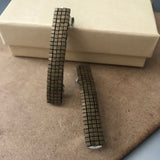 Metallic Matte Bronze Color Small French Style Barrettes, 50mm