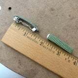 Cactus Green MINI French Style Barrettes, 40mm, Set of Two