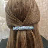Green, Purple French Barrette, Large, 80mm, Sturdy For Long And Or Thick Hair