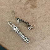 Champagne Color MINI French Style Barrettes, 40mm, Set of Two