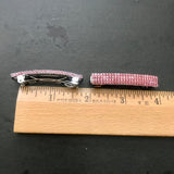 Dusty Rose Color Small French Style Barrettes, 50mm