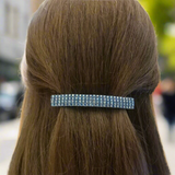 Gold Color Inside Lined Light Blue Large French Barrette, 90mm