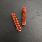 Dark Orange MINI French Style Barrettes, 40mm