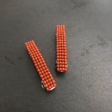 Dark Orange MINI French Style Barrettes, 40mm