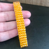 Transparent Orange Large French Barrette, 80mm