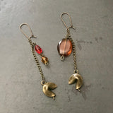 Fortune Cookie Earrings, Chinese Takeout Jewelry