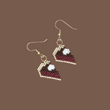 Chocolate Pie Earrings, Dessert Jewelry