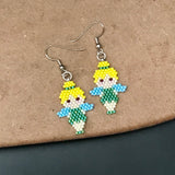 Yellow Haired Fairy Dangle Earrings, Fairytale And Fantasy Jewelry