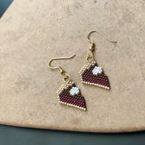 Chocolate Pie Earrings, Dessert Jewelry