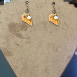 Pumpkin Pie Earrings For Thanksgiving, Christmas