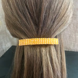 Transparent Orange Large French Barrette, 80mm