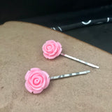 Light Pink Rose Bobby Pins