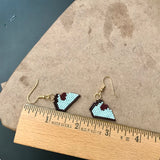 Mint Pie Earrings, Grasshopper Dessert Pie Jewelry